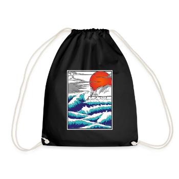 Asian Tsunami - Turnbeutel - Schwarz - Vorne