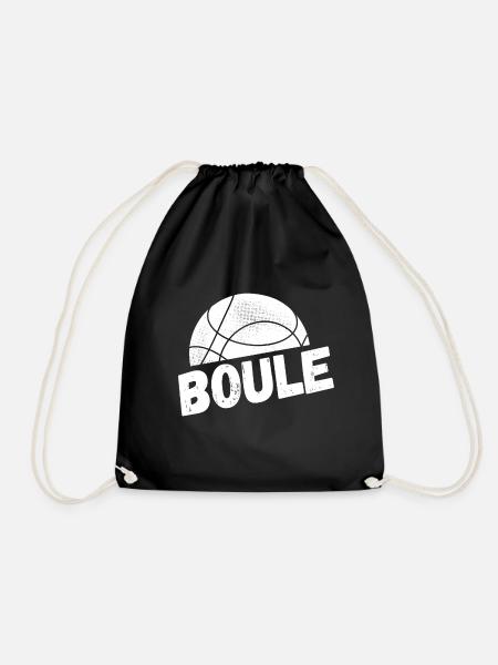 Boule Kugel Petanque Freizeitsport Kugelstoßen - Turnbeutel - Schwarz