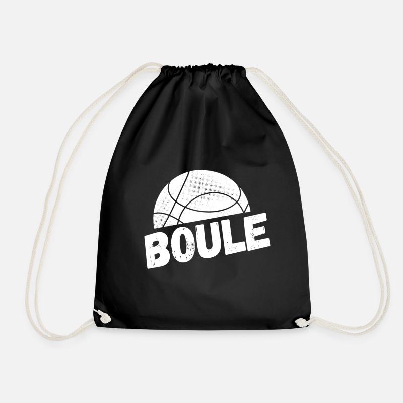 Boule Kugel Petanque Freizeitsport Kugelstoßen - Turnbeutel - Schwarz