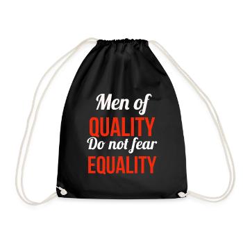 Men of Quality Do not fear Equality - Drawstring Bag - black - Front