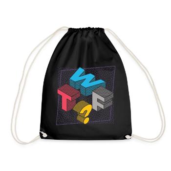 What THE FUCK WTF - Drawstring Bag - black - Front