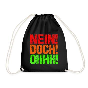 Nein Doch Ohhh - Turnbeutel - Schwarz - Vorne
