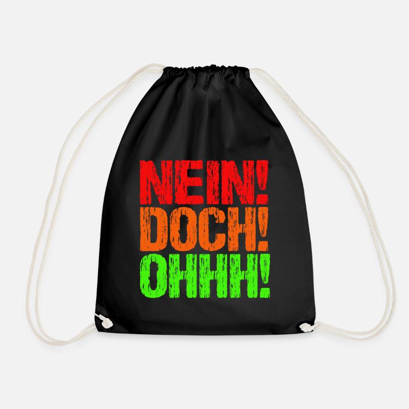 Nein Doch Ohhh - Turnbeutel - Schwarz