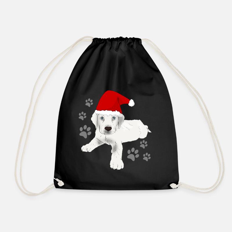 Labrador Weihnachts Motiv - Turnbeutel - Schwarz