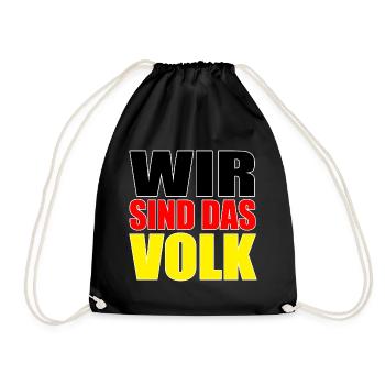 Wir sind das Volk Quarantäne - Turnbeutel - Schwarz - Vorne