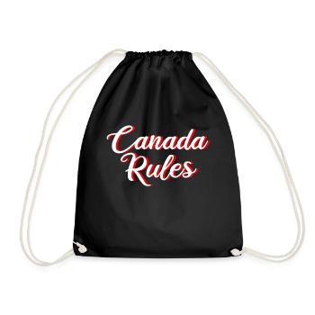 CANADA RULES - Turnbeutel - Schwarz - Vorne