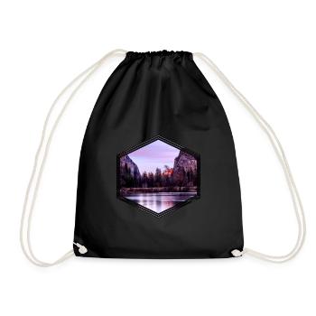 nature - Drawstring Bag - black - Front