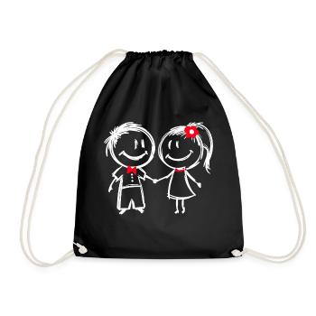 Couple Amour relation Romance Saint Valentin - Sac de sport léger - noir - Devant