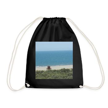 Beach spain vacation holidays trip sea - Drawstring Bag - black - Front
