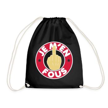 Je m'en fous - Sac de sport léger - noir - Devant