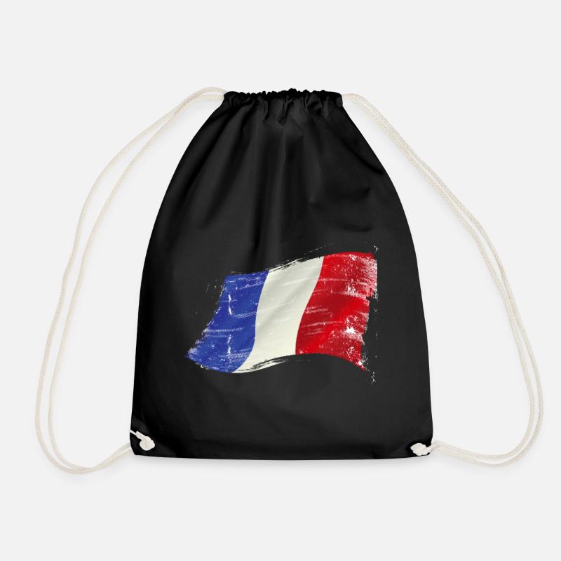 Frankreich ✅ Frankreich Flagge ✔ - Turnbeutel - Schwarz