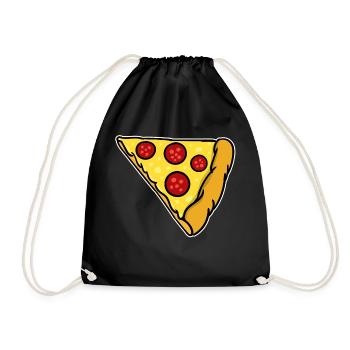 Partnerlook | Pizza Liebe Paar Pärchen Lustig - Turnbeutel - Schwarz - Vorne