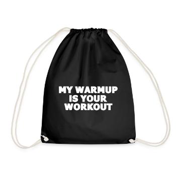 Mon échauffement, ton entraînement qui dit - Sac de sport léger - noir - Devant