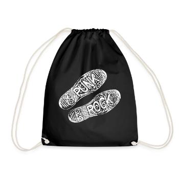 Punk rock punk rock grunge rock music music punk - Drawstring Bag - black - Front