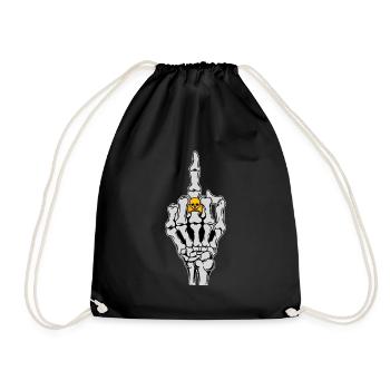 Skeleton Rocker Rock Music Heavy Metal Hard Rock Cool - Drawstring Bag - black - Front
