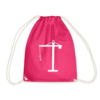 crane - Drawstring Bag - fuchsia - Front