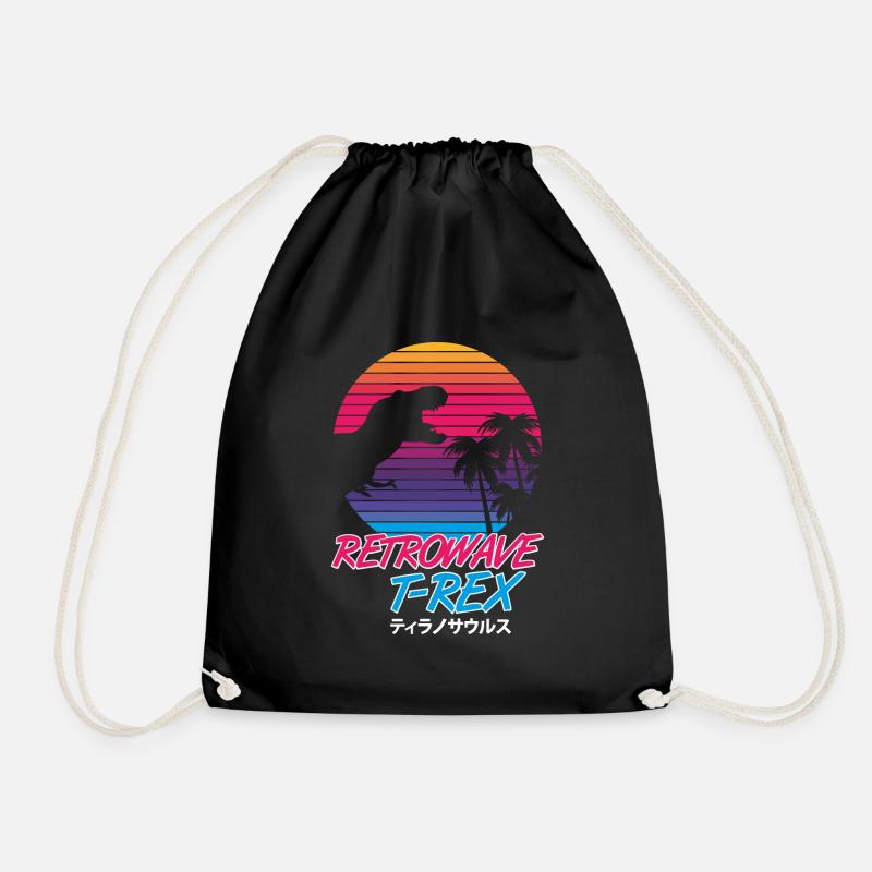 Retrowave T-Rex - Sac de sport léger - noir
