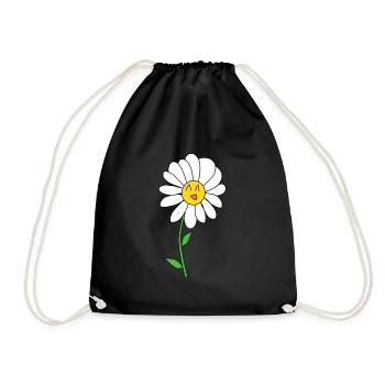 daisy - Drawstring Bag - black - Front