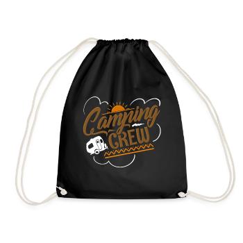 Camper Camping Crew Team - Turnbeutel - Schwarz - Vorne