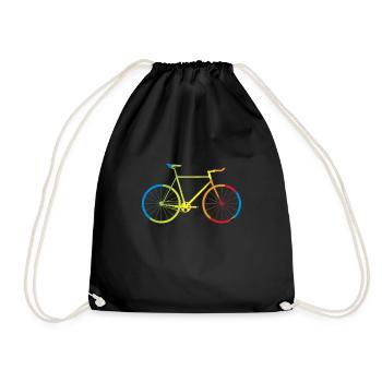 Ich liebe Radfahren - Turnbeutel - Schwarz - Vorne