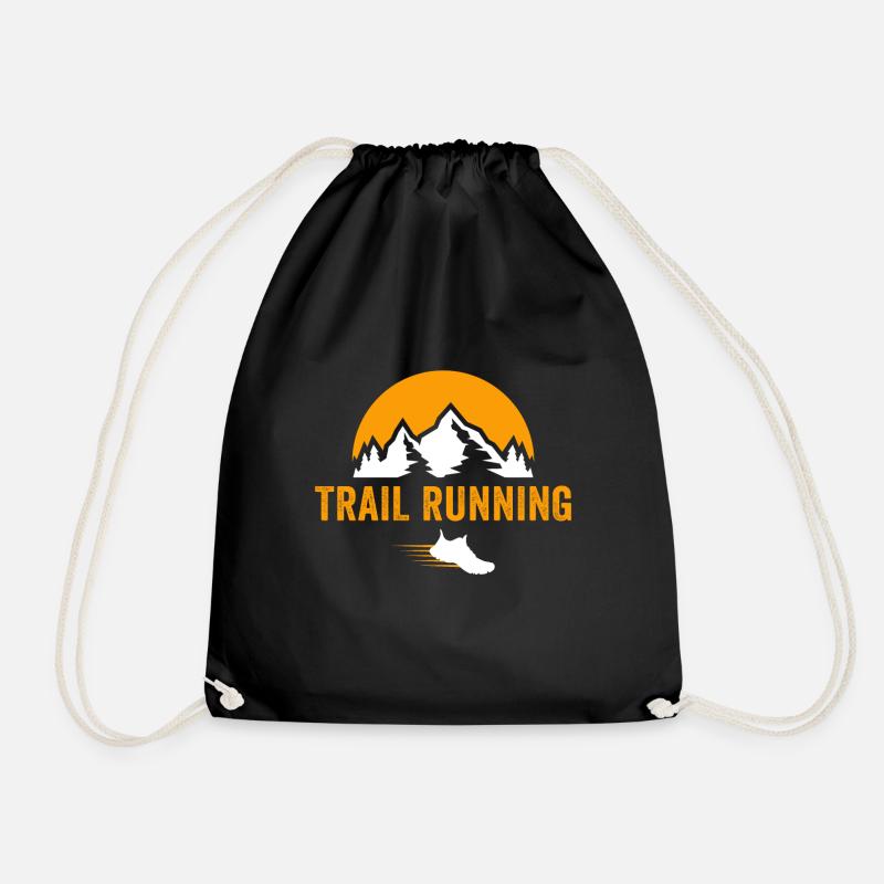 Trailrunning Berglauf T-Shirt - Turnbeutel - Schwarz
