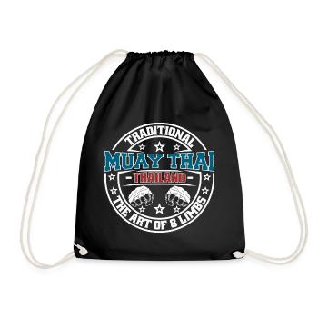 Muay Thai Thailand - Turnbeutel - Schwarz - Vorne