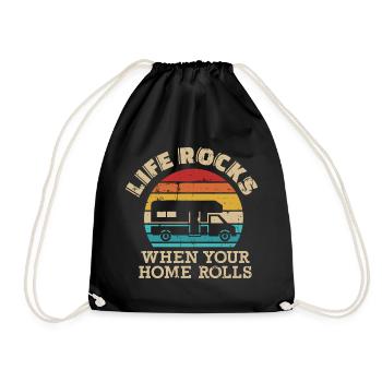 Camper - Drawstring Bag - black - Front