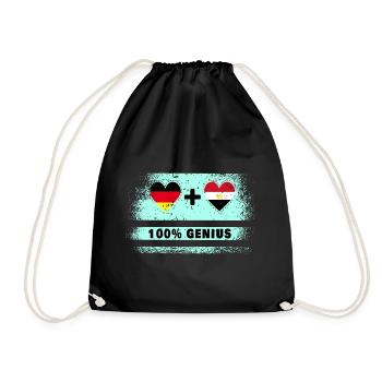 Allemagne et Egypte 100% génial / cadeau - Sac de sport léger - noir - Devant