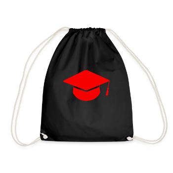 Chapeau de diplômé - Sac de sport léger - noir - Devant