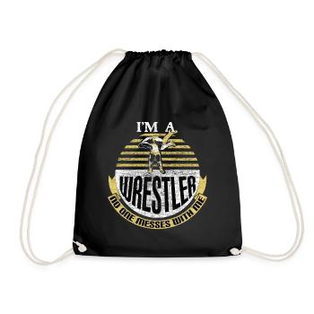 Wrestling Ringer - Turnbeutel - Schwarz - Vorne