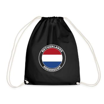 Dordrecht Netherlands Flag Dordrecht Holland - Drawstring Bag - black - Front