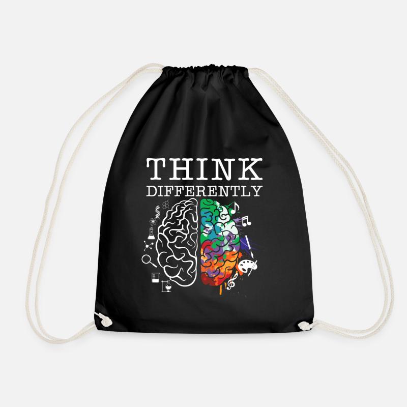 Think Differently Art Nerds Smart Geek - Turnbeutel - Schwarz