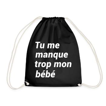 TU ME MANQUE TROP MON BÉBÉ - Sac de sport léger - noir - Devant