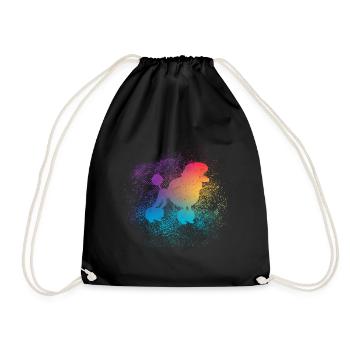 Amoureux des chiens Caniche Love Cute Dog Love Bes - Sac de sport léger - noir - Devant