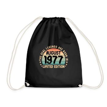 Born august 1977 Vintage Shirt Limited Edition - Drawstring Bag - black - Front