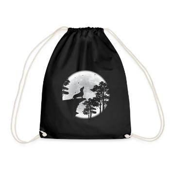 Dog Lover Teckel Moon Nature Meilleur Buddy Dog - Sac de sport léger - noir - Devant