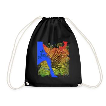 Liverpool Rising: Liver Bird Over Sunset Mersey - Drawstring Bag - black - Front