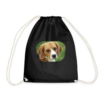 beagle - Turnbeutel - Schwarz - Vorne