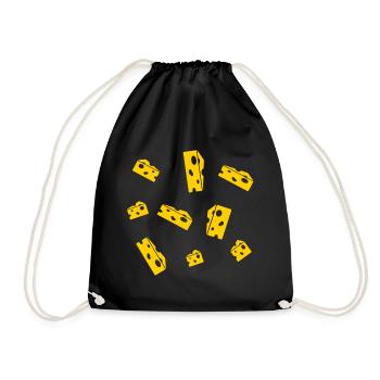 CHEESE - Drawstring Bag - black - Front