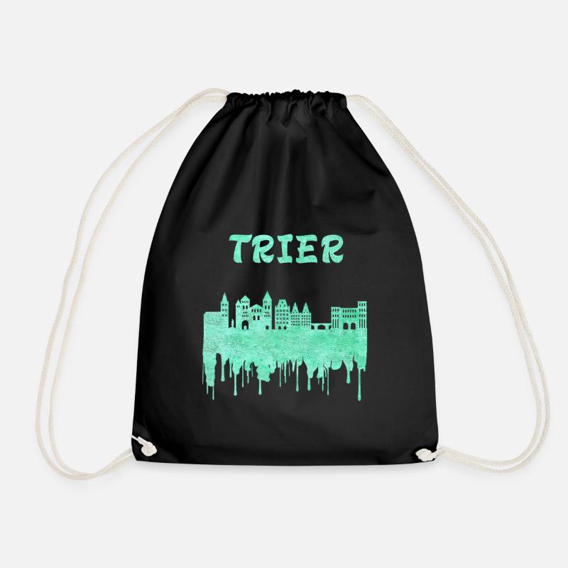 Trier Syline Design / Geschenkidee - Turnbeutel - Schwarz