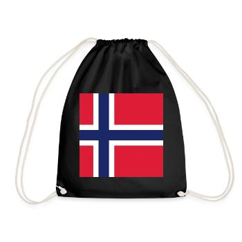 Drapeau carré Norvège - Sac de sport léger - noir - Devant