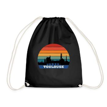 Toulouse Skyline Souvenir France Silhouette - Sac de sport léger - noir - Devant