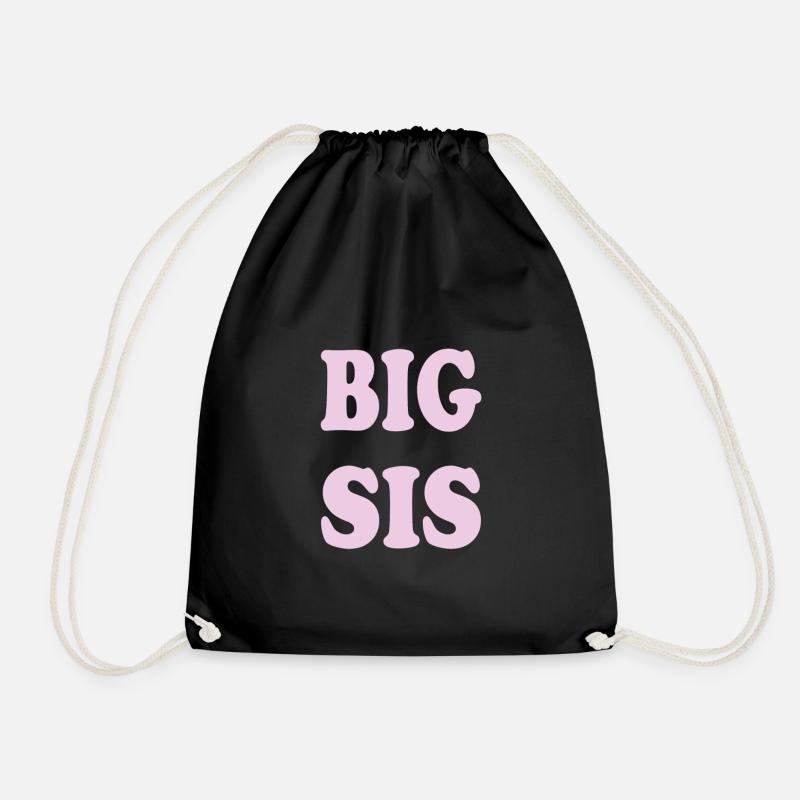 Big Sis - Große Schwester - Turnbeutel - Schwarz