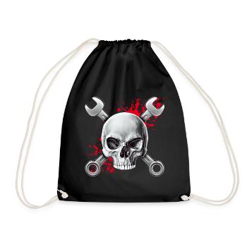 Crâne de tournevis - Sac de sport léger - noir - Devant