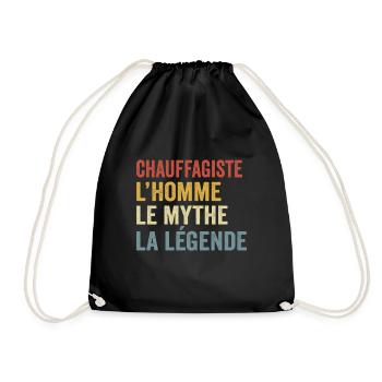 Chauffagiste l'homme le mythe la légende - Sac de sport léger - noir - Devant
