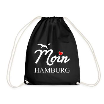 Moin Hamburg - Turnbeutel - Schwarz - Vorne