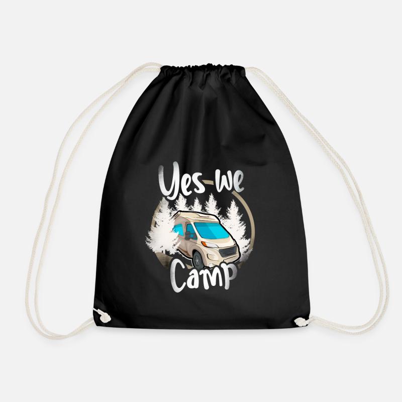 Yes We Camp - Turnbeutel - Schwarz