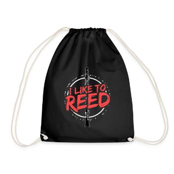 Oboe gift - Drawstring Bag - black - Front