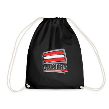 Souvenir de l'Autriche, voyage drapeau Autriche - Sac de sport léger - noir - Devant