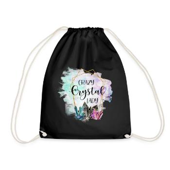 Crystal Crystal Lady Naturopath Gift - Drawstring Bag - black - Front